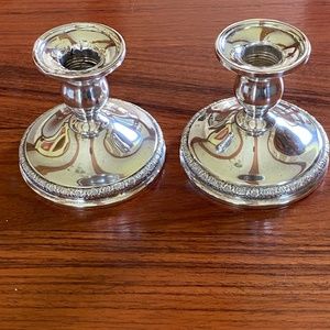 PAIR of Prelude Candle Holders by International -Sterling Silver N212